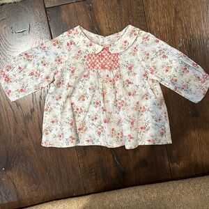 Bonpoint - Baby Girl Floral Fabric Blouse - Size: 3M
